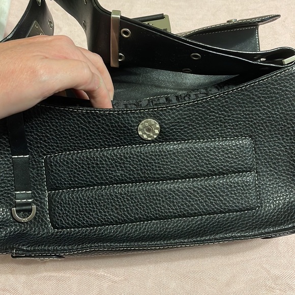 Dior Black Pebbled Leather Street Chic Shoulder Bag w/3 detachable accessories - Picture 10 of 13